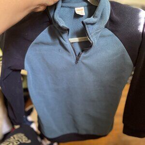 Gymboree boys' fleece pullover with a quarter-zip mock neck